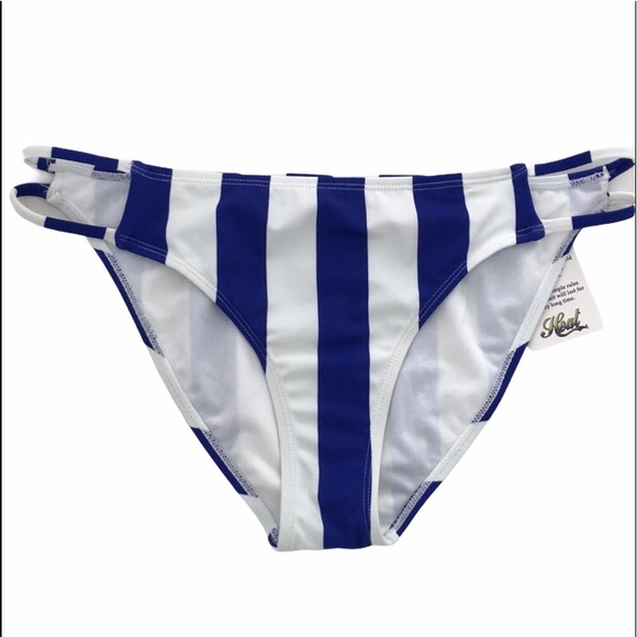 heat Other - Heat stripped bikini bottom blue white  xl woman
